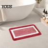 Water Absorbent Bath Mat Bathroom Anti-Slip Mat, Ultra Soft Water-Absorbent Fiber Non-Slip High Elastic Thick Cushioned Floor for Tub Home Decor