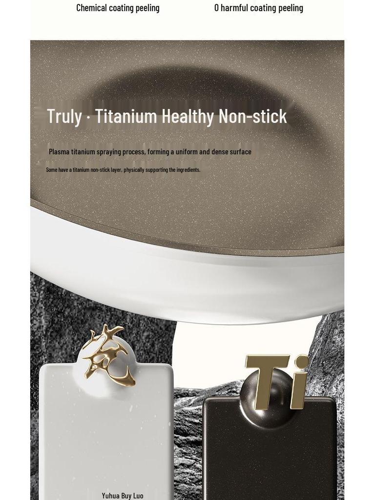 Antihaft-Keramik-Wokpfanne mit Titan-Sprühbeschichtung für Gas- und Induktionsherde