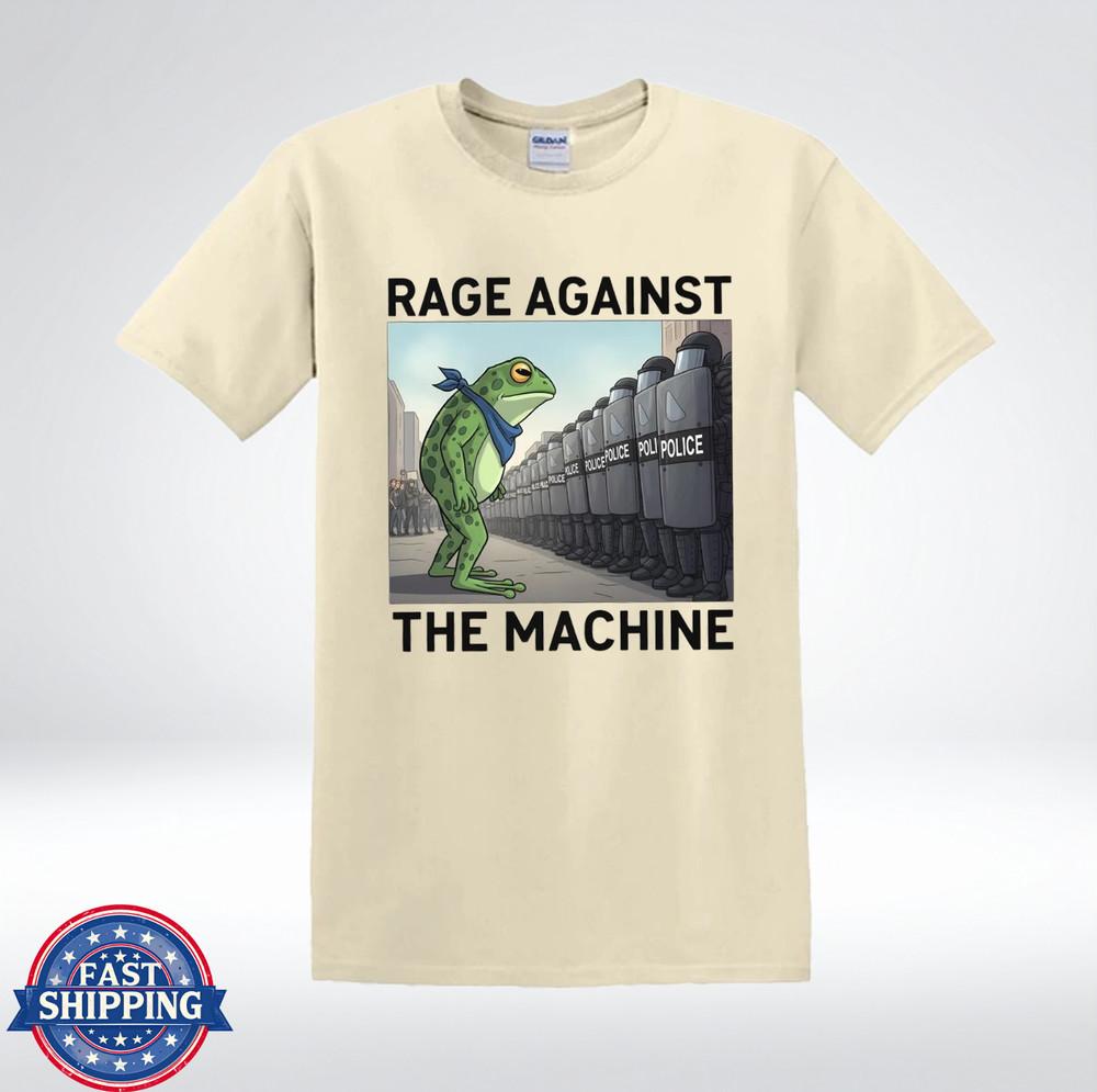 

Rage Against The Machine Inspired Frog Resistance Humor T-Shirt S