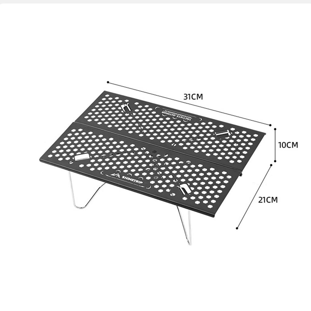 Ultralight Camping Table with Carry Bag Small Folding Table Portable 44lb Load Capacity No Assembly for Hiking Camping & Beach