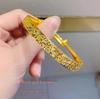 Golden Adjustable Sparkling Bangle Women's Jewelry