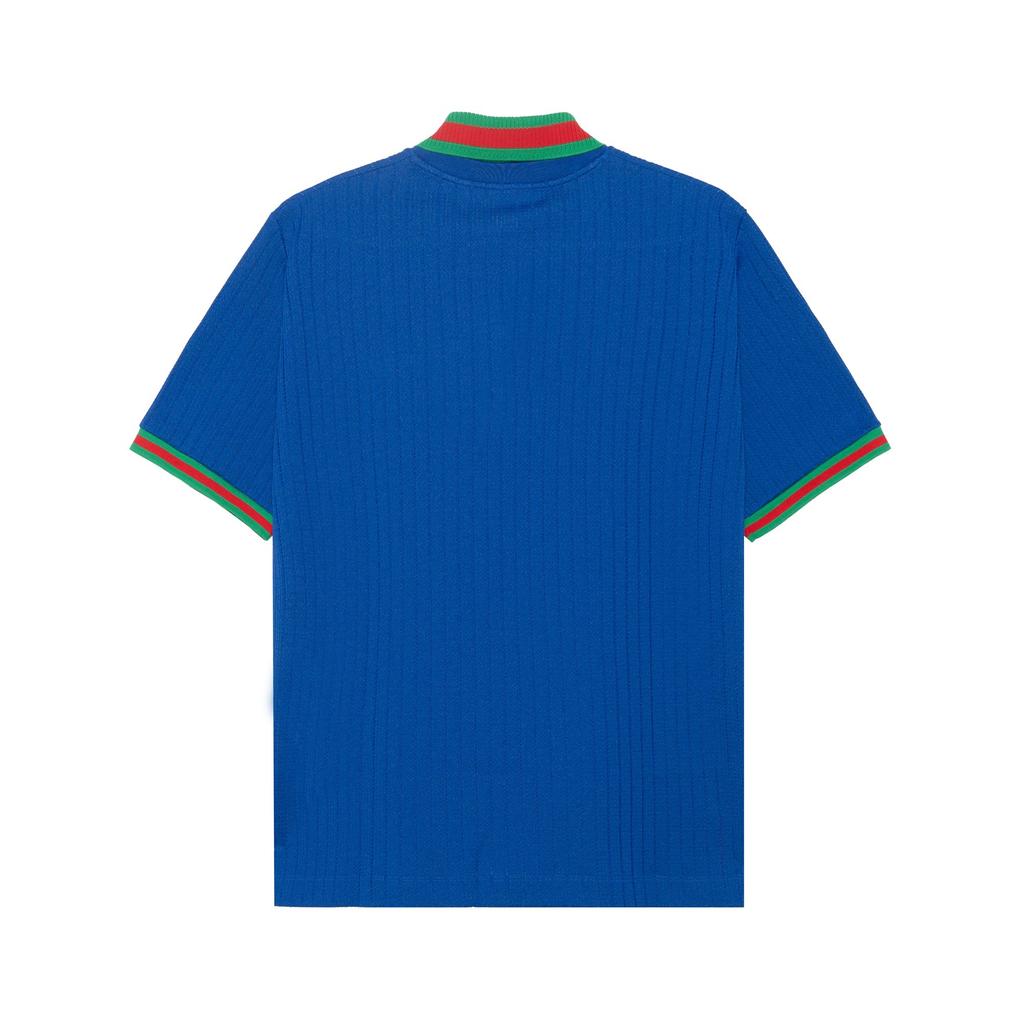 GUCCI X Adidas Polyester Polo Shirt Cobalt Blue 691777-XJEKF-4364
