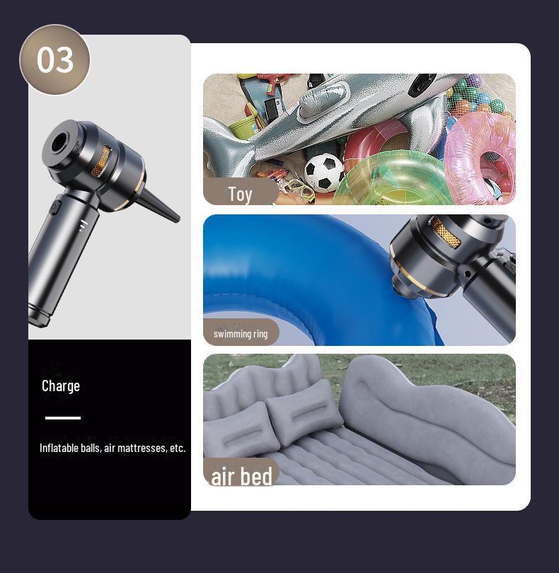 Handstaubsauger mit bürstenlosem Hochleistungsmotor, kabellos, mit Staubblas- und Aufblasfunktion