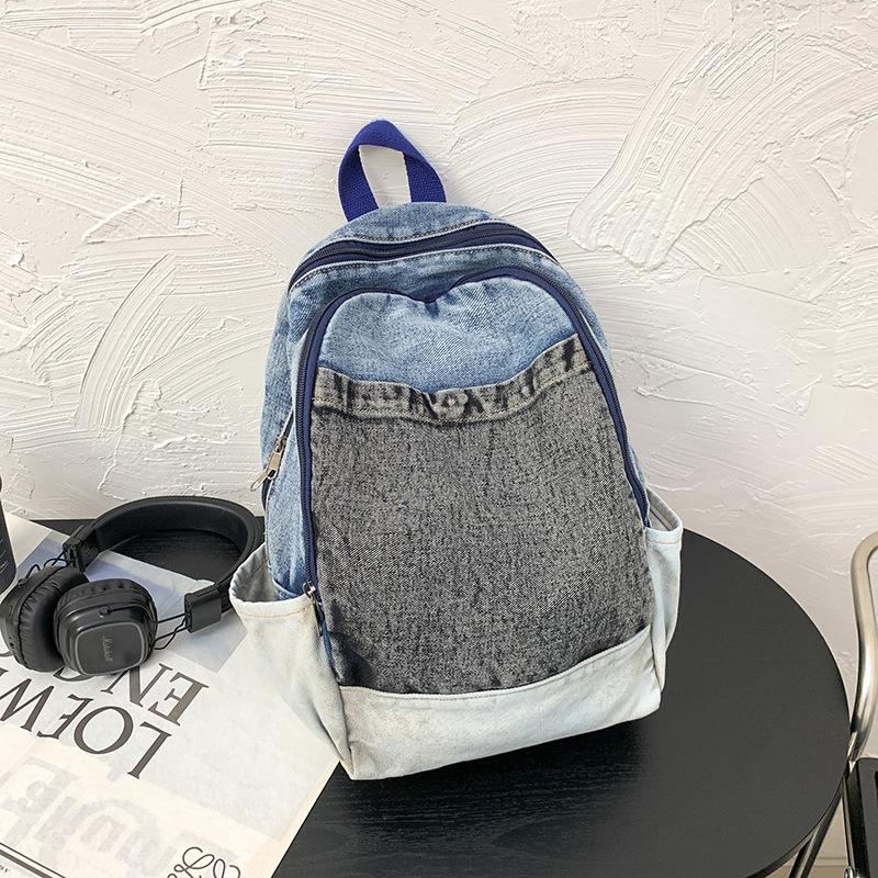 Schultasche Neue Vintage Denim Schüler Schultasche Große Kapazität Leichter Trend Rucksack Leichter Sport Reise Rucksack