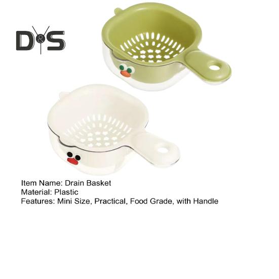 2/3 stk doble lags avløpskurver med håndtak BPA-fri multifunksjonell fruktsil avløpskurver med håndtak