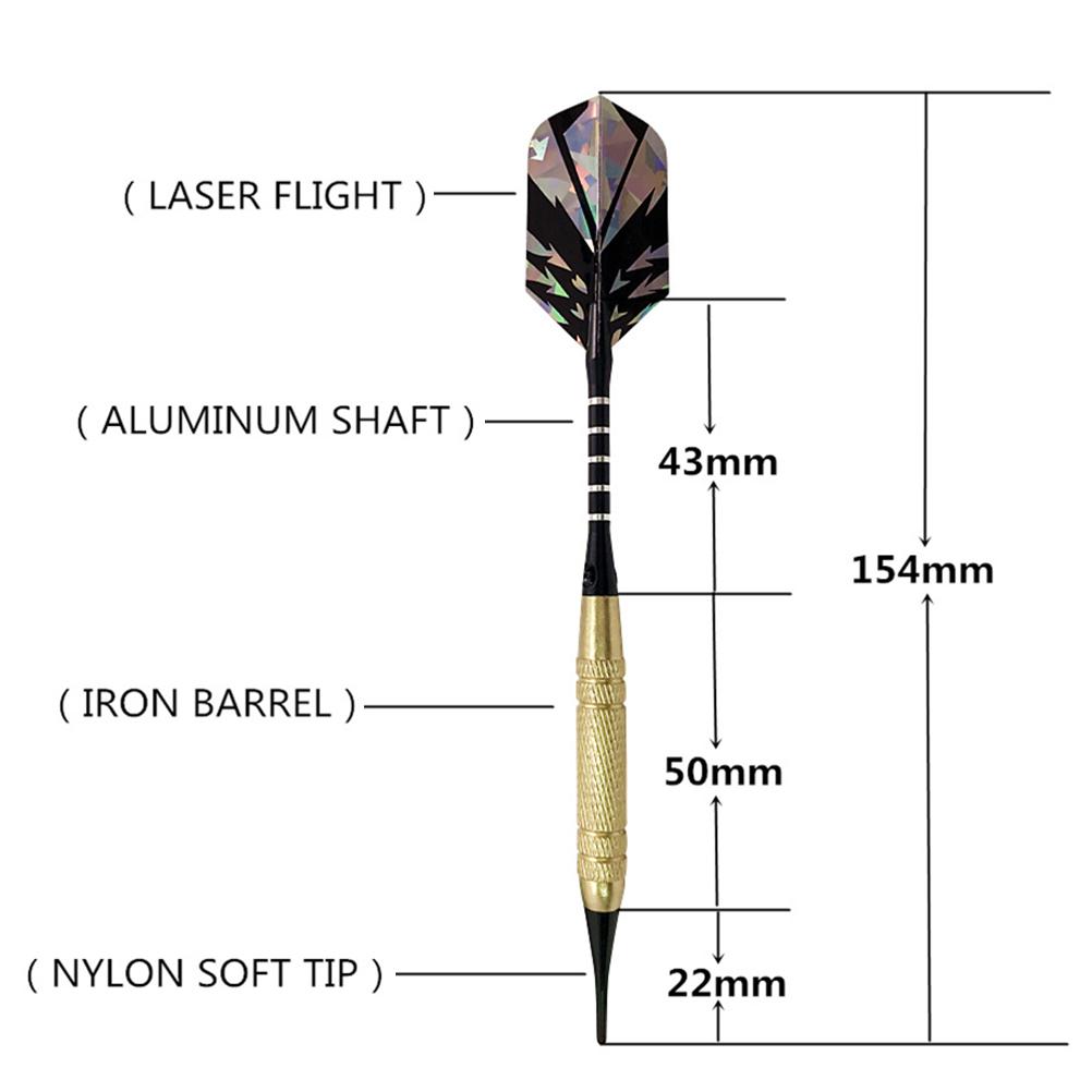 Profesjonalny Zestaw Rzutek z Miękkim Grotem z 12 Korpusami Rzutek 30 Rzutkami i 100 Miękkimi Grotami Prezent dla Darta