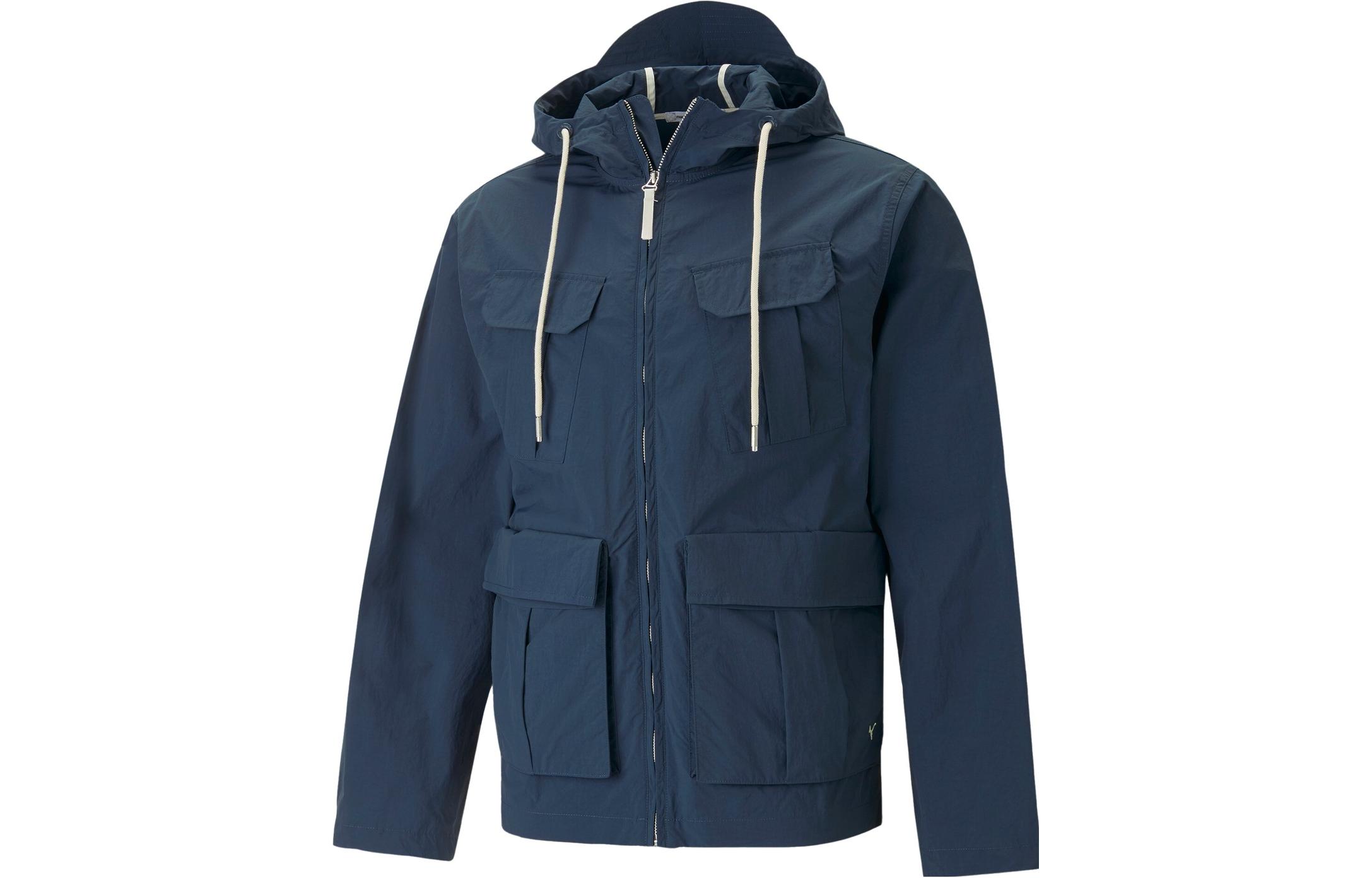 PUMA Jackets Unisex Midnight Blue Hooded Moderate 537962-16 XL