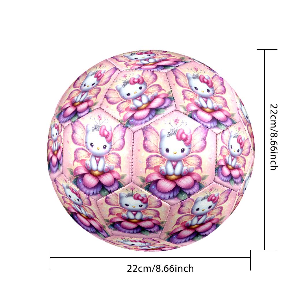 1pc Standard Football Size 5, Soccer Balls, Lovely Cat Pattern Soccer Ball, Machine Stitched, Ball for Training & Outdoor Match