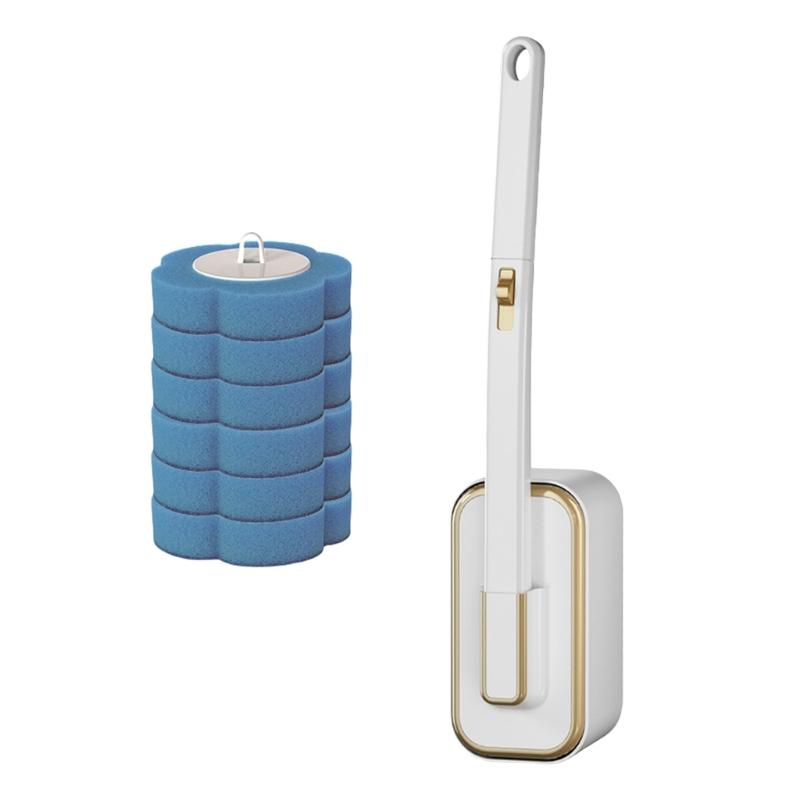 Practical Toilet Bowl Brush with Replaceable Brush Head Bathroom Toilet Washing Brush Toilet Cleaning Tool Easy to Clean