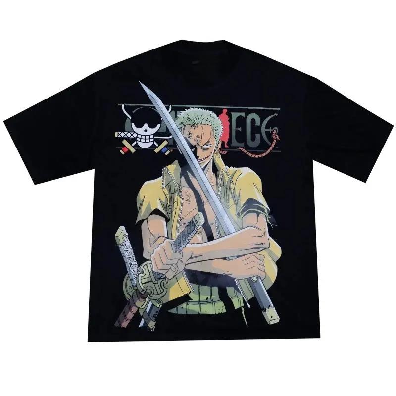 

Summer 2026 One Piece Loronnoah Solon Three Swords of The Sword Cool Theme 100 Cotton Printed Tshirt for Boys and Girls S