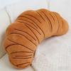 Cowhorn Bun Cartoon Cushion With Plush Outer For Living Room Decor