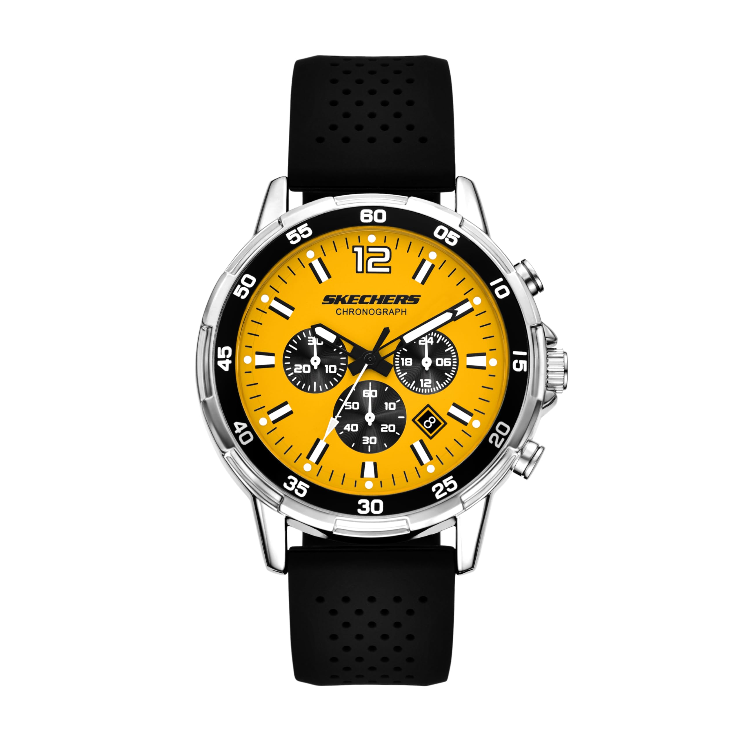 Skechers Analog Silicone Watch SR5297 Men s чёрный