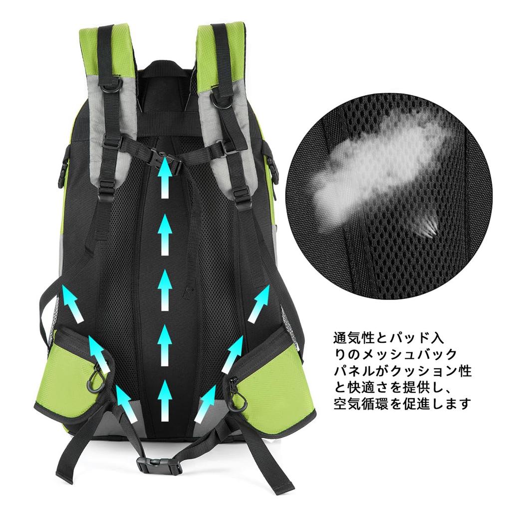 [Rongmu] Mountaineering Backpack, Large Capacity Hiking Backpack, Waterproof Backpack, Camping Backpack, Suitable for Travel, Mountaineering, Camping