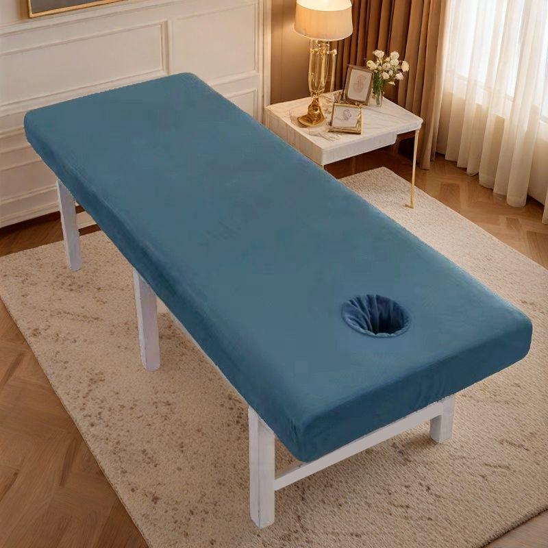 Kristall-Samt Spannbettbezug mit Loch für Massage-Therapie-Kliniken