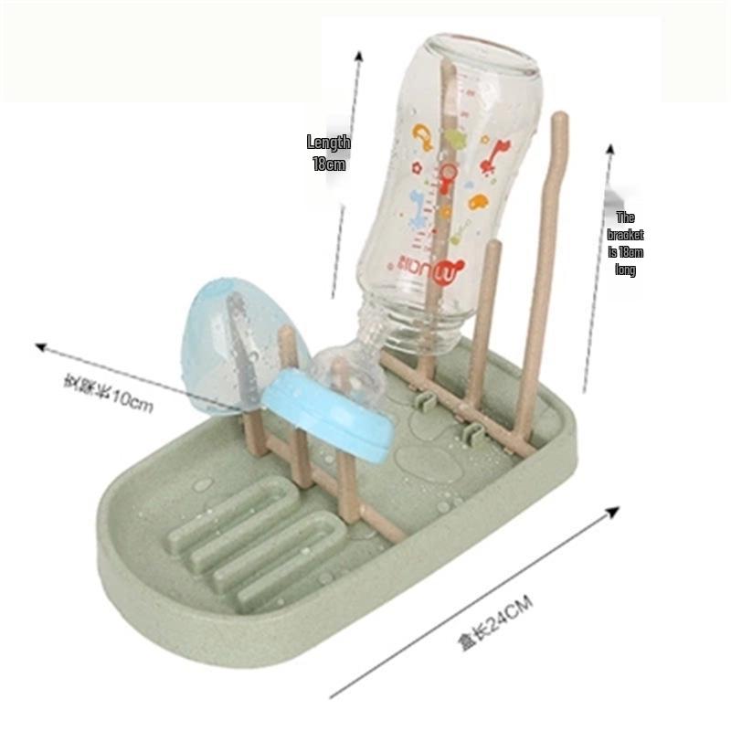Wheat Straw Baby Bottle & Nipple Drying Rack Cup Holder