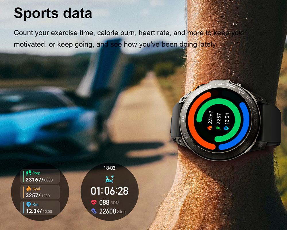 Buy 2022 New NFC Smart Watch AMOLED 466*466 Screen Custom Dial 400mAh