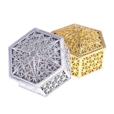 1Pc Vintage Creative Plastic Hexagon Candy Box for Wedding Chocolate Treat Gift Box Unique Party Favors Packaging