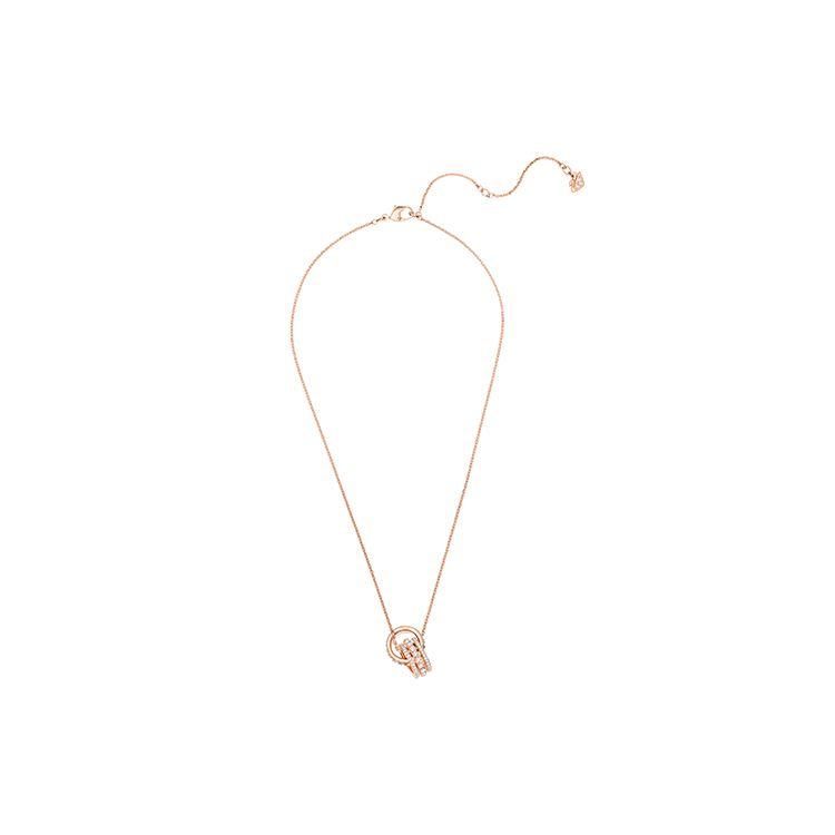 Swarovski Further Double Ring Hollow Gold Plated Necklace Women Necklace Rose-Gold 5419853