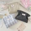 Fashion Plaid Cosmetic Bag Portable Travel Toiletry Bag Women Large Capacity Zipper Make Up Organizer Makeup Storage Bag