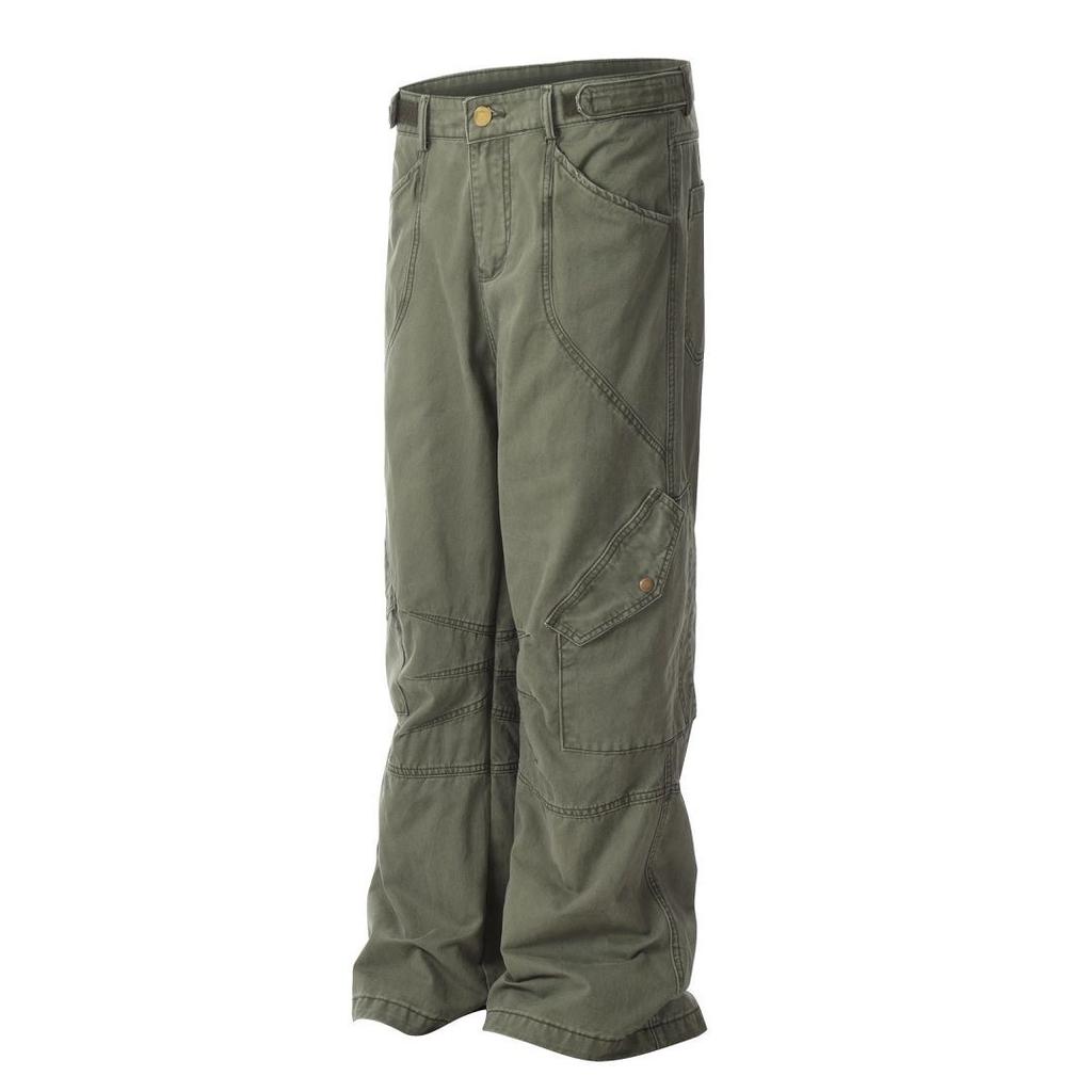 American retro multi-pocket design overalls men's and women's vibe loose casual versatile trousers tide
