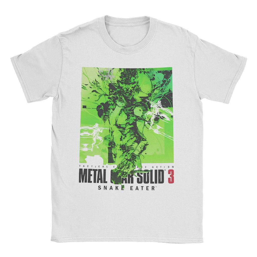 Vintage Velký Šéf MGS3 Snake Tričko Pánské Dámské Kulatý Výstřih Čistá Bavlna Trička Metal Gear Solid 3 Krátký Rukáv Trička Dárkové Vrcholy