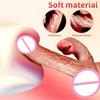 Realistic Dildos Sex Toys Telescopic Heating for Women Masturbation Anal Thrusting Penis Climax Dildo Vibrator G-spot Clitoral and Vaginal Stimulation
