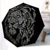 1pc Lion Face Automatic Folding Umbrella, Portable & Foldable Design with 8 Ribs, Casual Outdoor Accessory Yy250805135