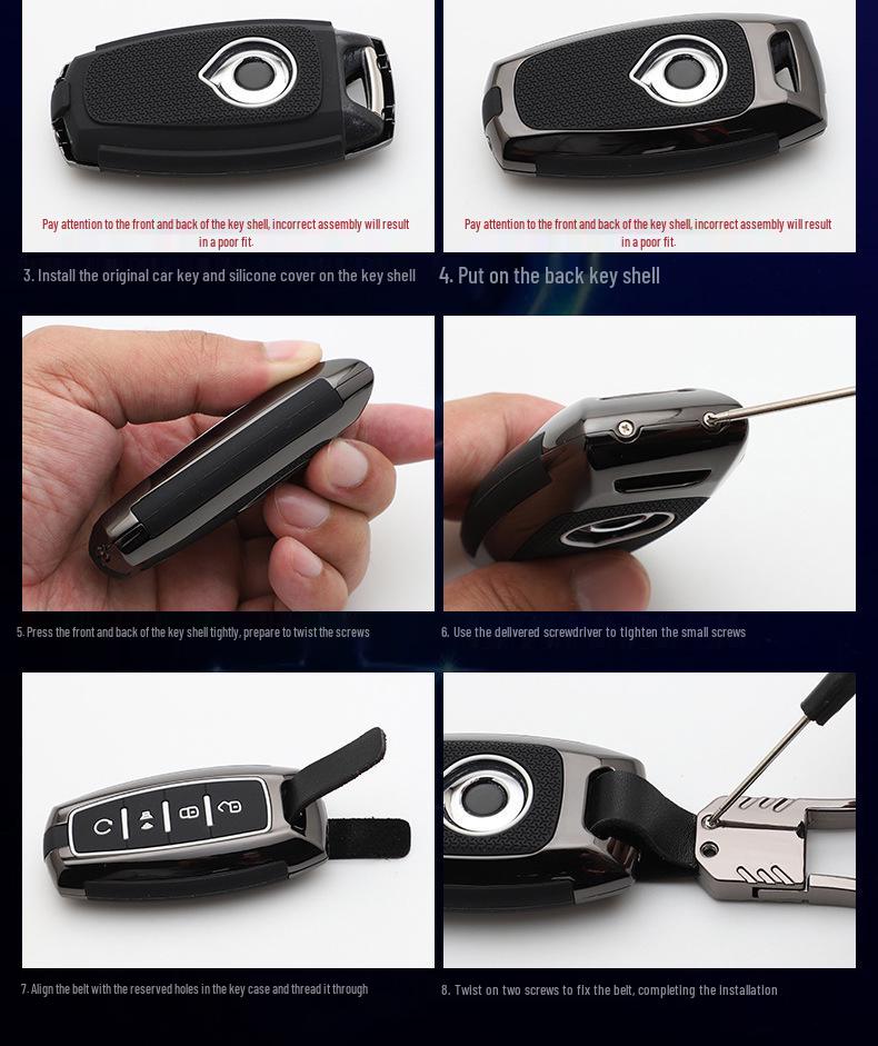 Venucia Key Cover: Stylish, Atmosphere-Enhancing Car Key Bag with Buckle Remote Shell for Personalized Decoration