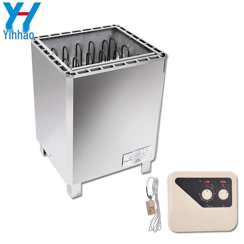 "Commercial Stainless Steel Sauna Heater with Digital Display and Stones”