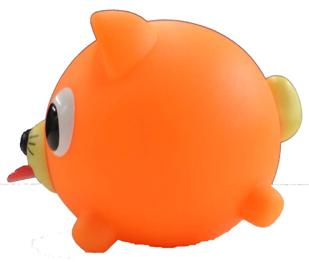 Sunsmile Jabber Ball Neon Cat (Orange)