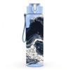 1PC Dark Ocean Wave Seascape Art Print 750ml Color Plastic Sports Water Bottle Leakproof Flip Straw Lid Suitable for Sports Office Home Use
