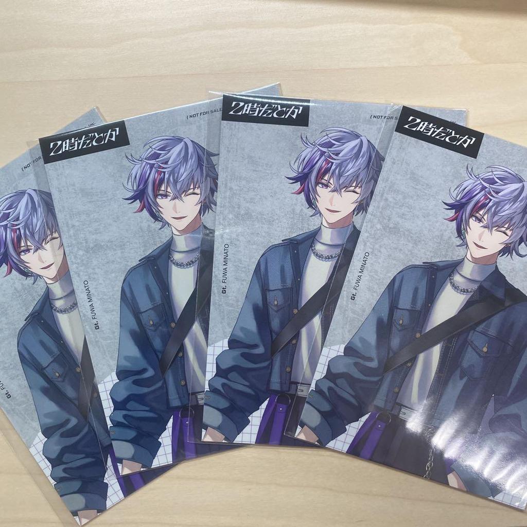 [USED] 2 O'clock Badge, Fuwa Minato, Nijisanji, Bonus Bromide