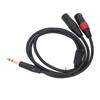 TRS 1/4 Inch To Dual XLR Male 6.35mm Stereo Breakout Cable Y Splitter Cable  Audio Connection