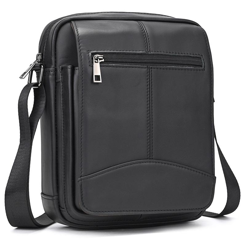 

Casual Fashion Men s Leather Shoulder Bag Genuine Leather Sling Bag Men Male Crossbody Bags Cowhide Messenger Bag Black Coffee чорний