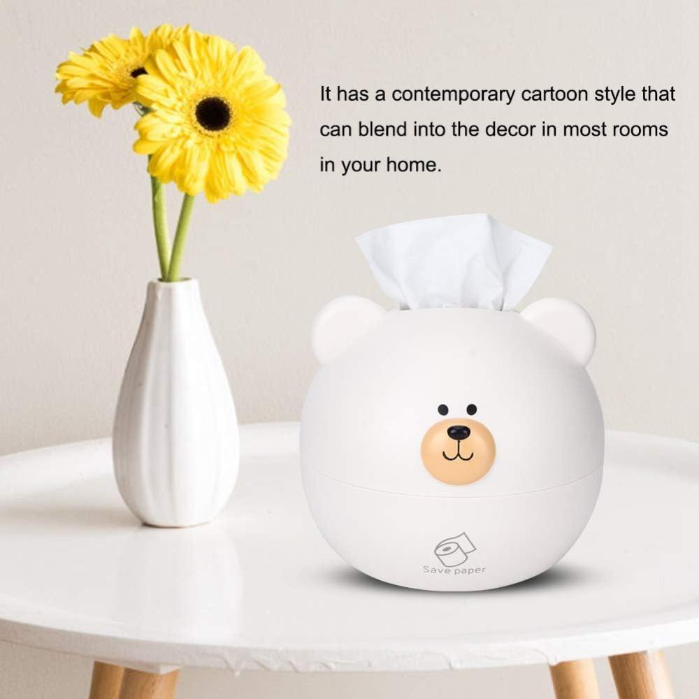 Plastic Bear Head Napkin Holder Waterproof Lovely Toilet Paper Box  Living Room