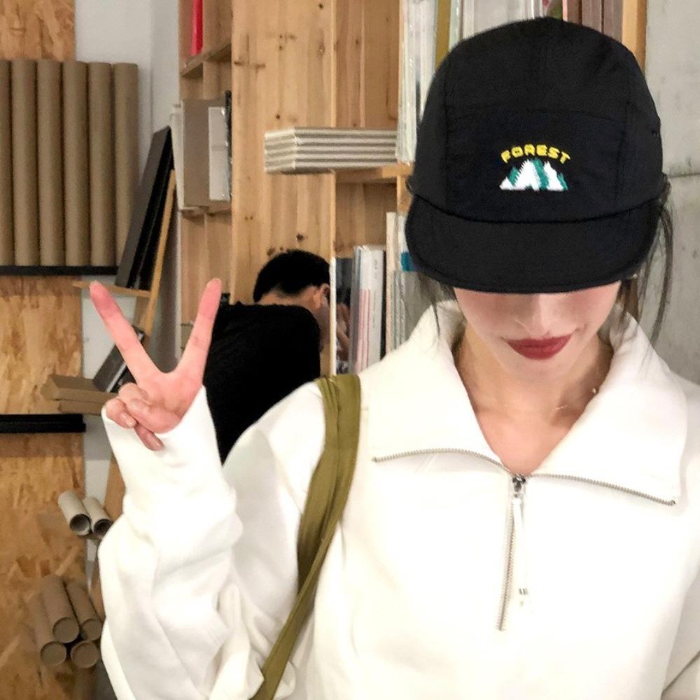 Solid Color Sun Hat Quick-Dry Peaked Cap Versatile Short Brim Baseball Cap  Fishing