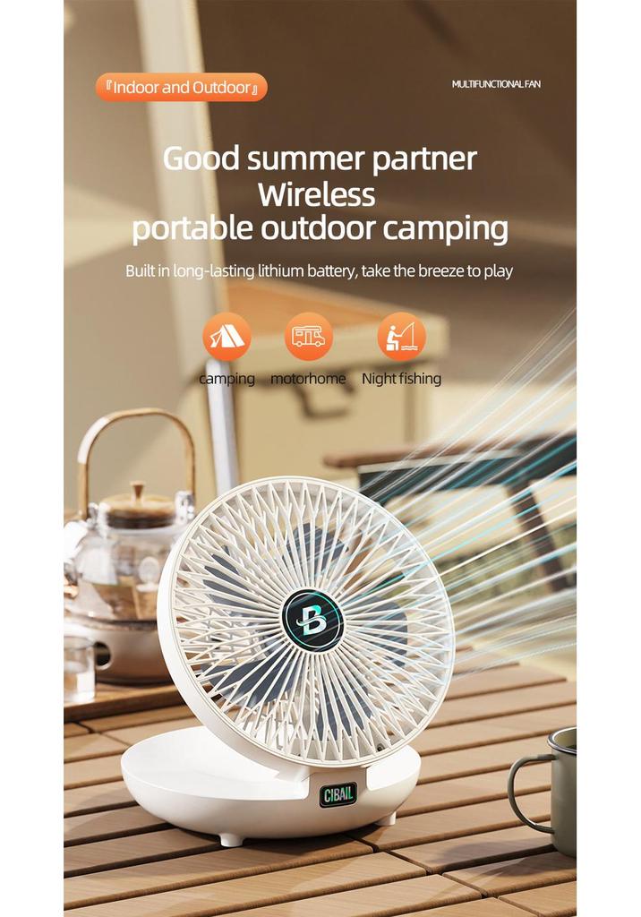 Portable USB Rechargeable Wall-Mountable and Desktop Fan for Dorms and Outdoors