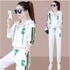 Women's Casual Plus Size Hooded Sports Suit - Spring/Autumn Two-Piece Set with Loose-Fit Long Sleeve Hoodie