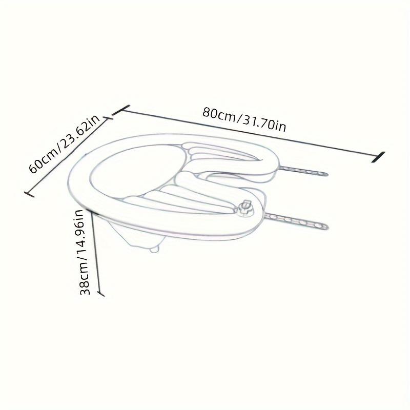 Portable Inflatable Shower Basin | Striped Vinyl Material, with Water Hose, for Elderly, Pregnant Women, and Disabled, Home and Hospital Use