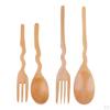 Wooden Dinnerware Set And Fork Dessert Tableware Flatware