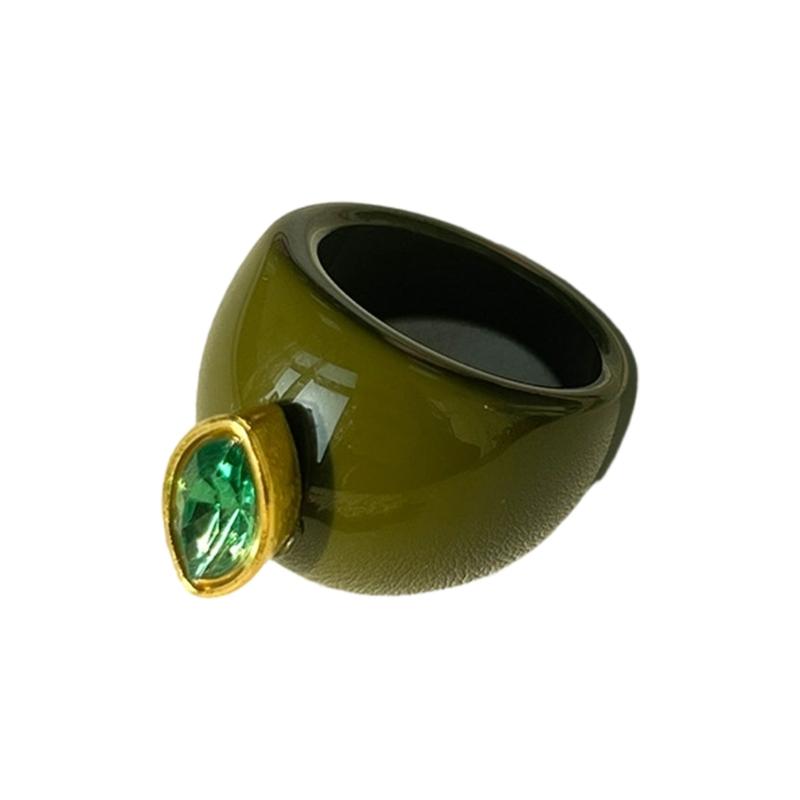 Trendy Colored Zircon Resin Rings Modern Designs For Casual Or Formal Occasions