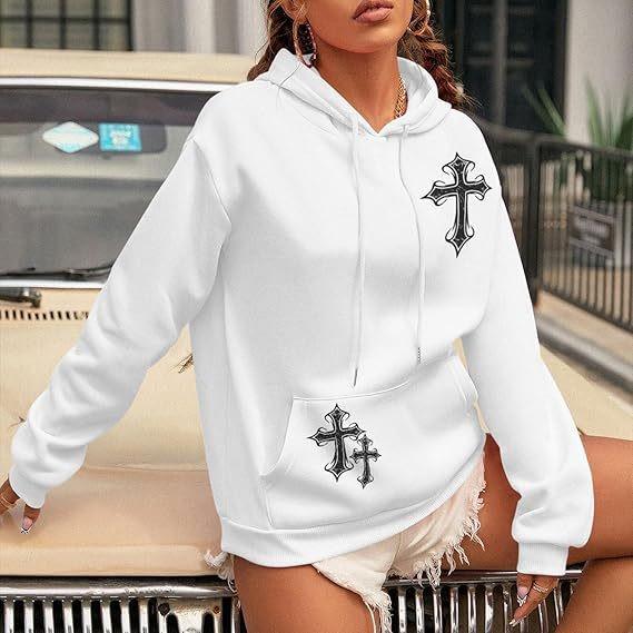 Dark Gothic Y2K Letter Print Hoodie Sweatshirt