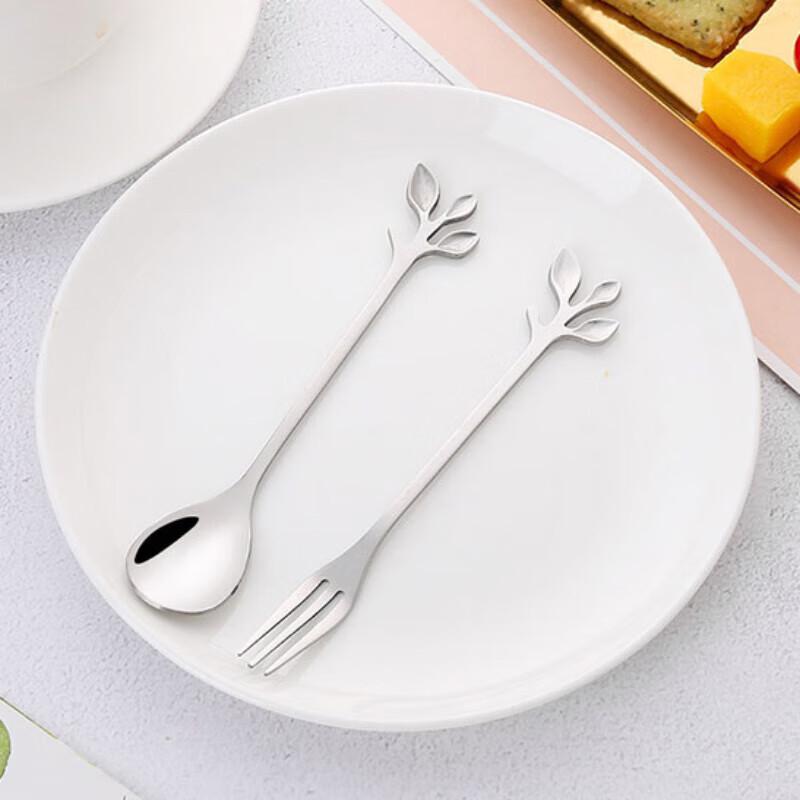 

Branch Design Dessert Spoon and Fork Set 6 Pairs (6 Spoons, 6 Forks)