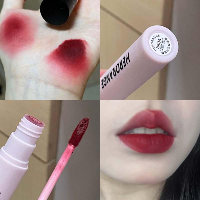 HERORANGE Traumfänger Samt-Lipgloss Matt Nebeliges Nude – Nicht abfärbender, aufhellender Lippenstift für einen natürlichen Look