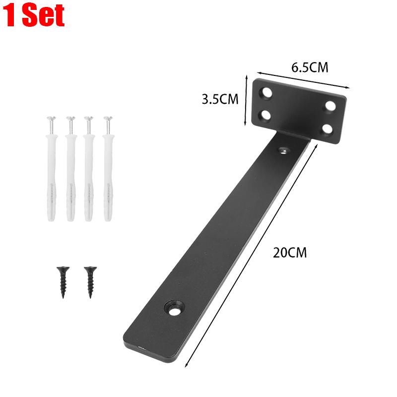 Metal Floating Shelf Brackets Heavy Duty 90 Degree Support Bookshelf Holders L-shape Partition Wall Shelves Bracket with Screw