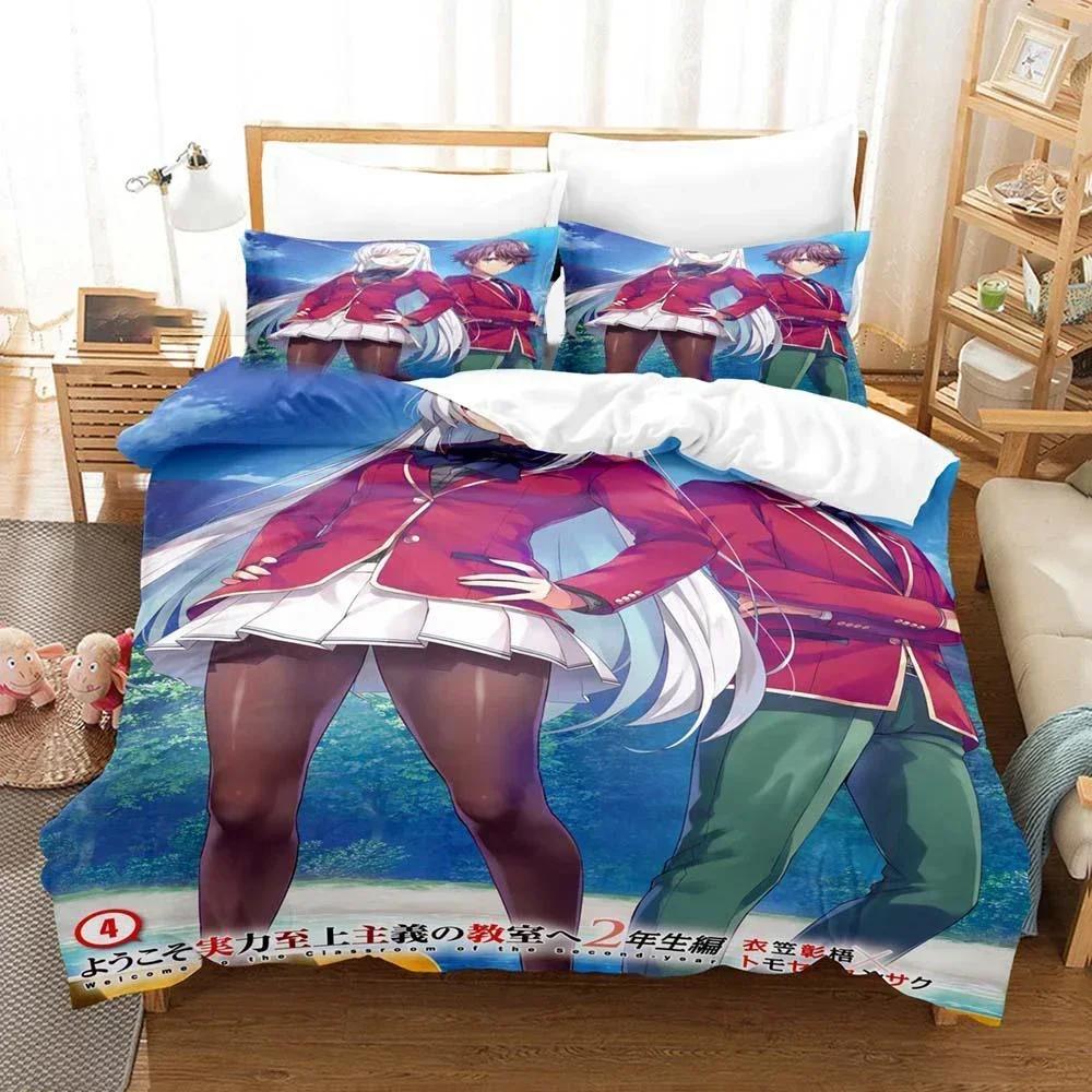 Luxury New 3D Print Classroom Of The Elite Bedding Set Anime Duvet Cover Double Twin Full Queen King Adult Kids Quilt Cover