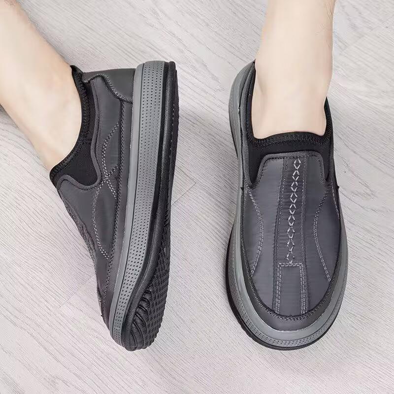 2026 Sapatos Casuais Masculinos Confortáveis e Respiráveis para Meia-idade e Idosos Planos Antiderrapantes Confortáveis Masculinos