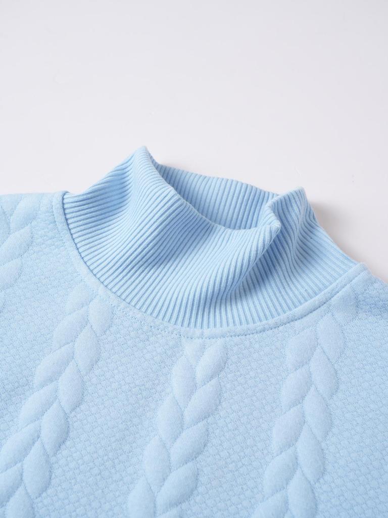 Suéter Masculino Europeu de Lã com Gola Alta - Tricô Jacquard Liso para Moda Outono/Inverno