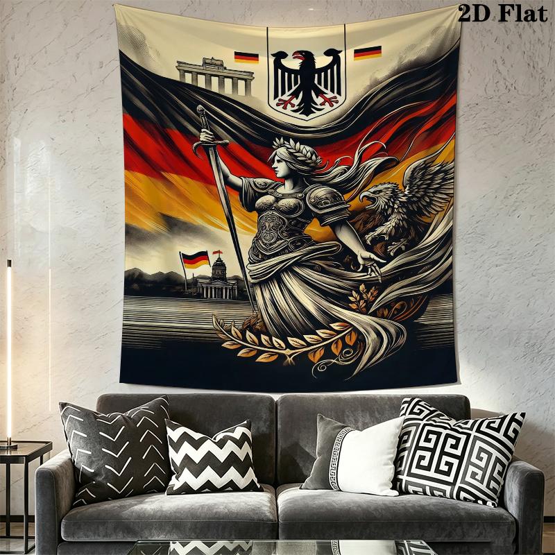 German Empire Wall Tapestry Aesthetic Wall Hanging Printed Fabric Blanket Decorative Tapestries for Bedroom Living Room Home Decor