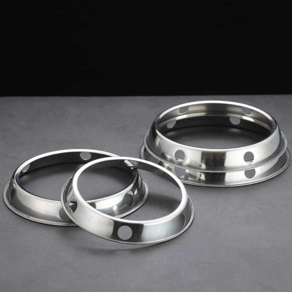 Universal Wok Support Ring Stainless Steel Anti Slip Stove Gas Ring Pot Reducer Trivet Grates Desktop Anti-scalding Rack